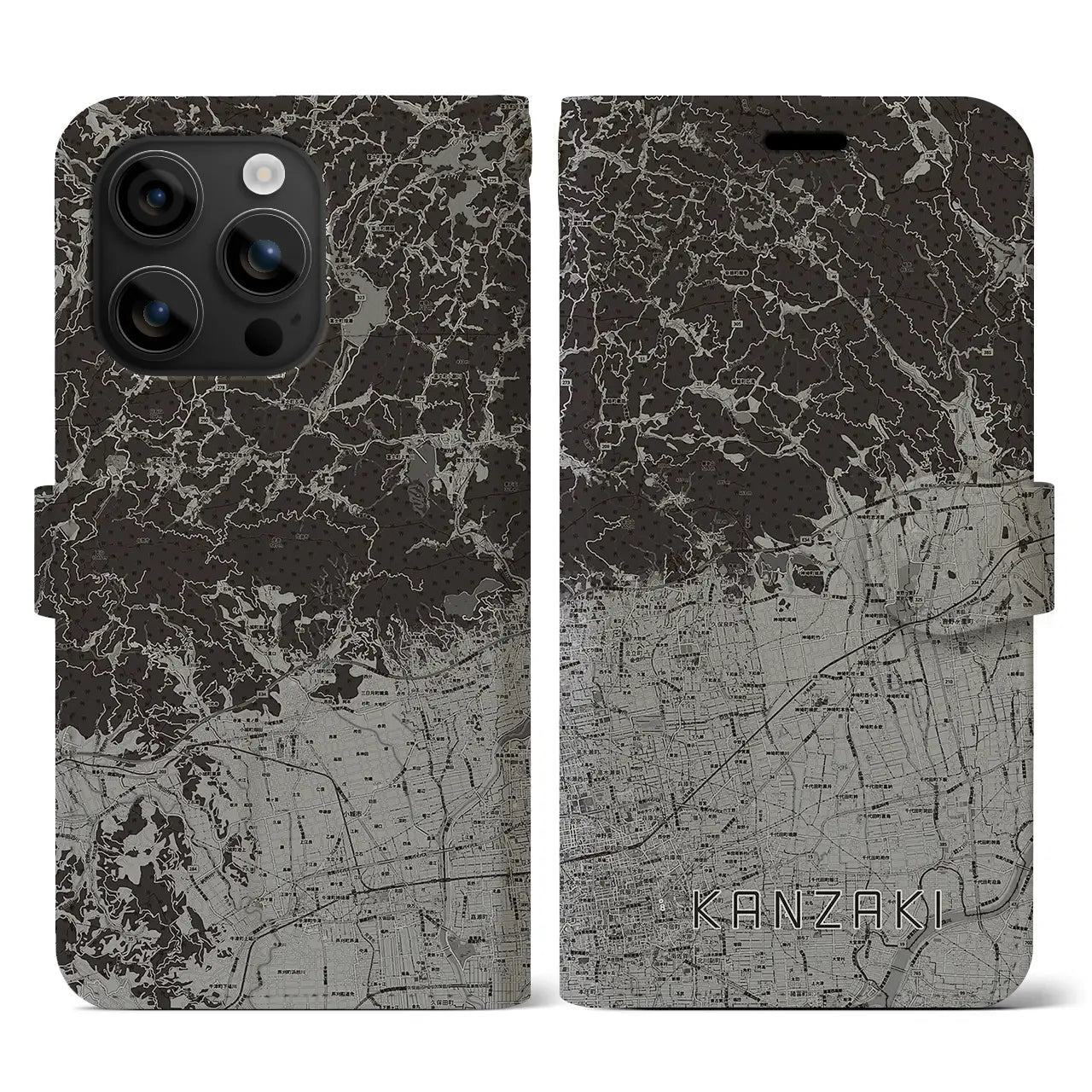 【神埼(佐賀県)】地図柄iPhoneケース(手帳タイプ)