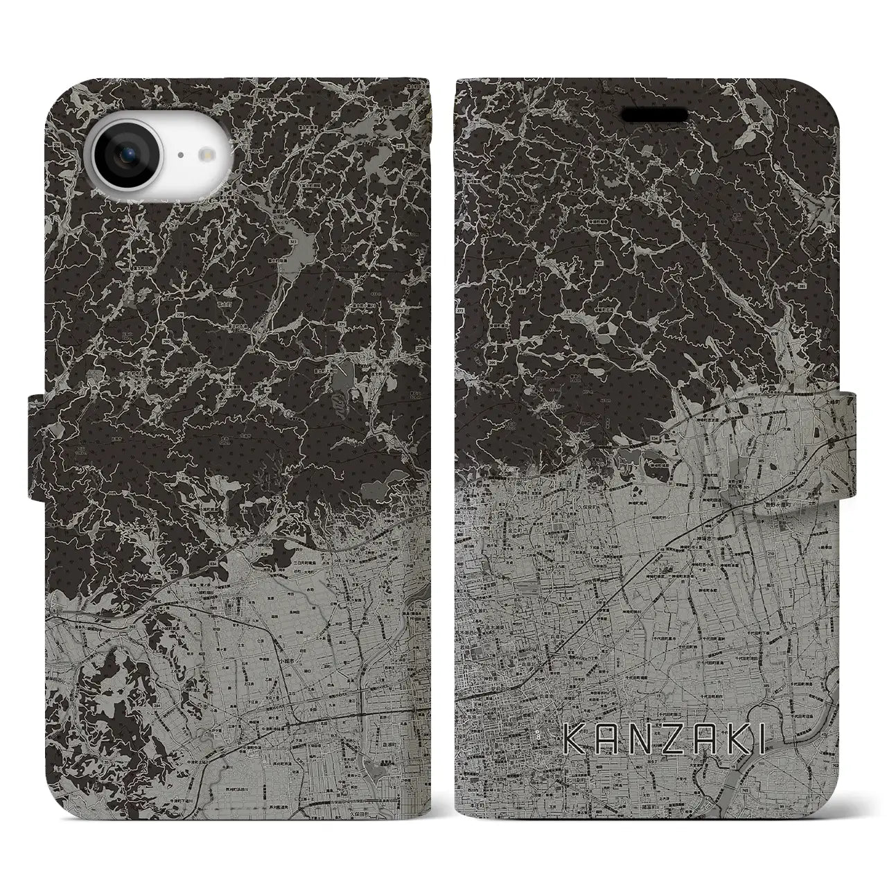 【神埼(佐賀県)】地図柄iPhoneケース(手帳タイプ)