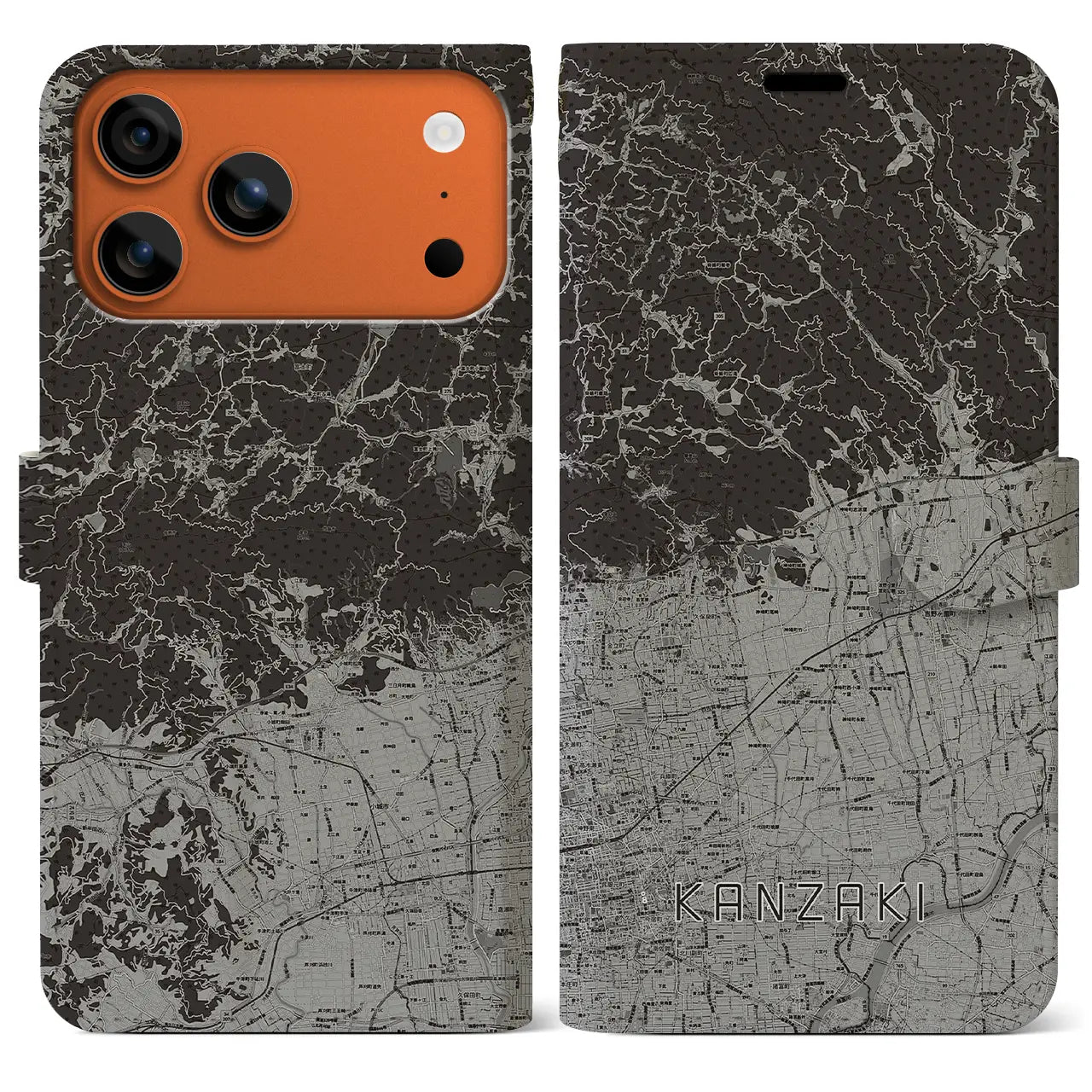 【神埼(佐賀県)】地図柄iPhoneケース(手帳タイプ)