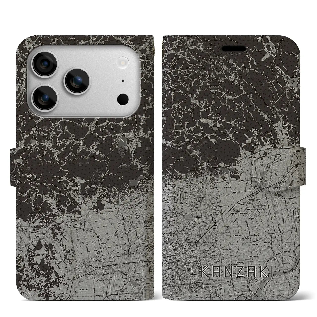 【神埼(佐賀県)】地図柄iPhoneケース(手帳タイプ)