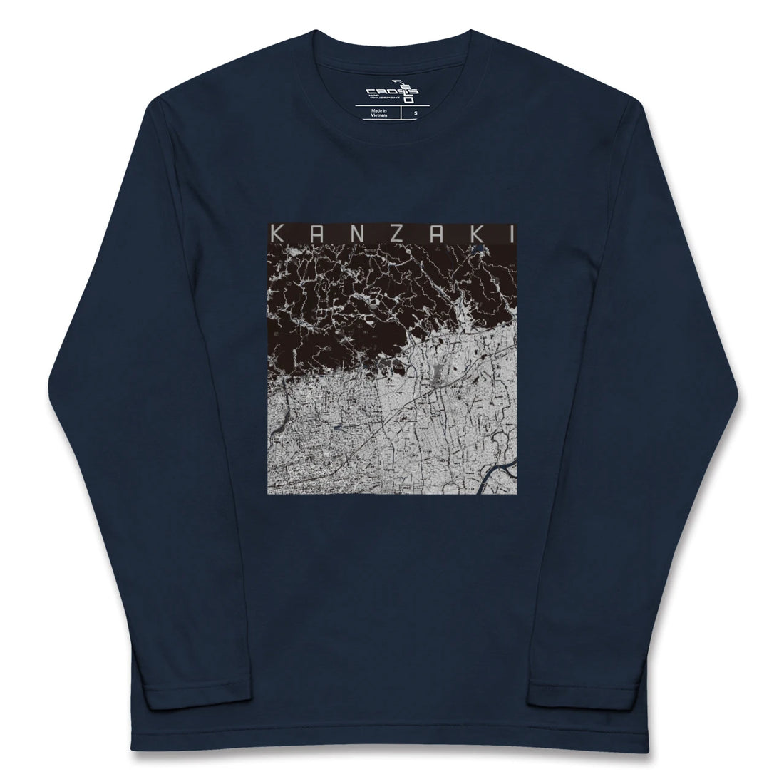 【神埼(佐賀県)】地図柄ロングスリーブTシャツ
