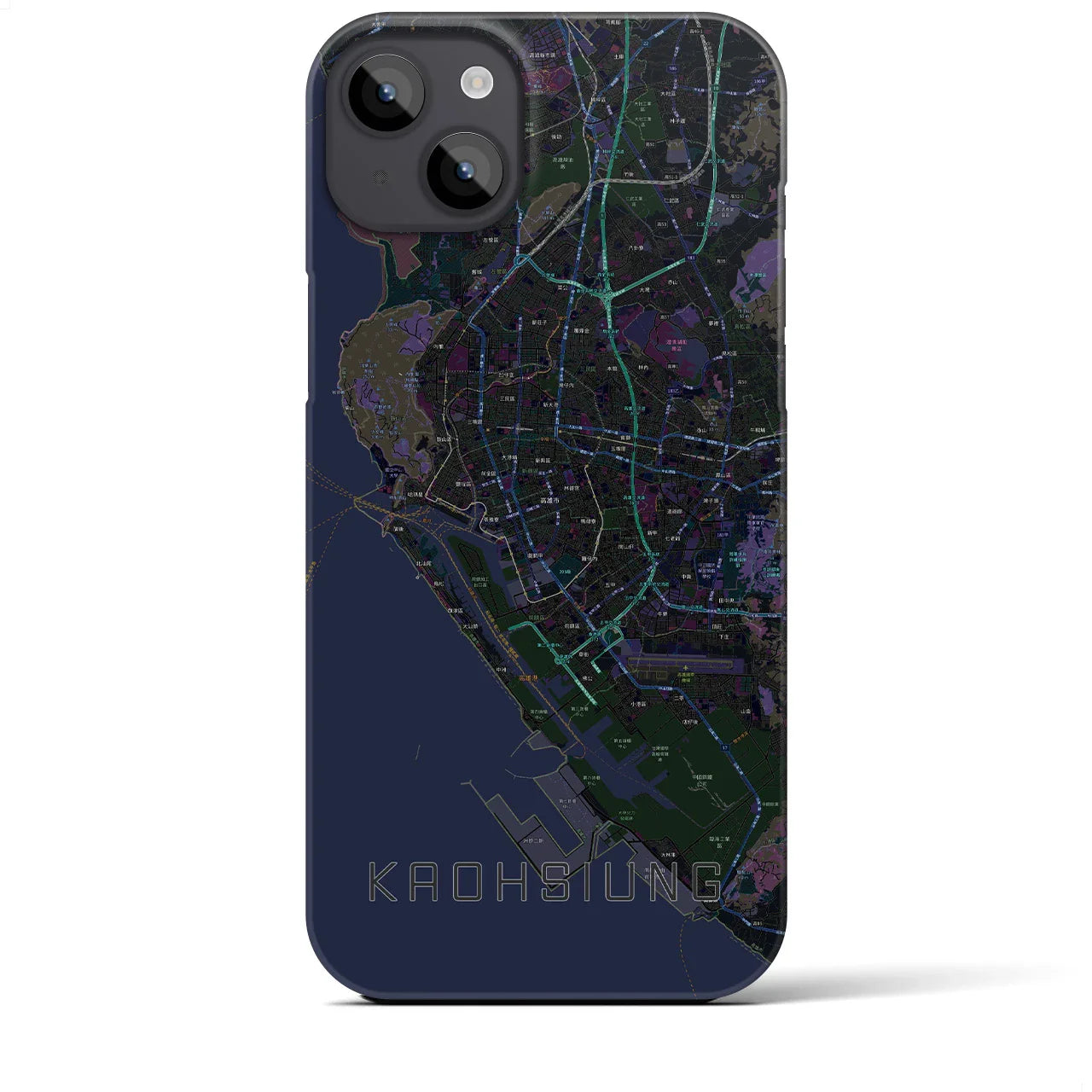 【高雄(台湾)】地図柄iPhoneケース(バックカバータイプ)