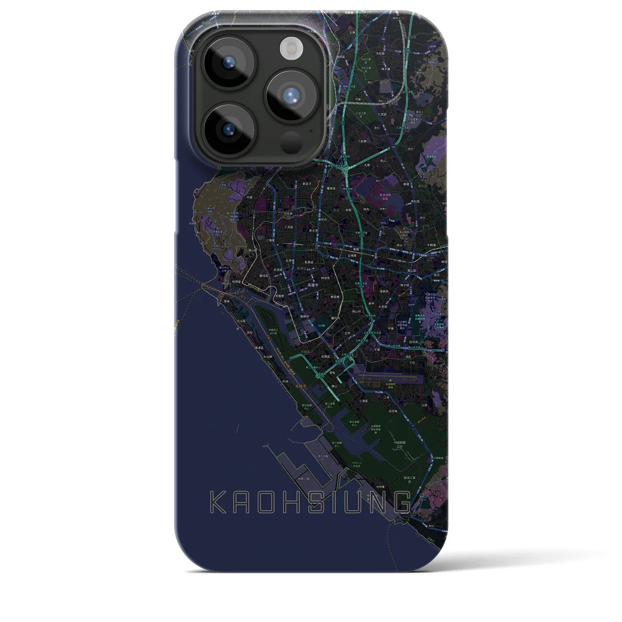 【高雄(台湾)】地図柄iPhoneケース(バックカバータイプ)