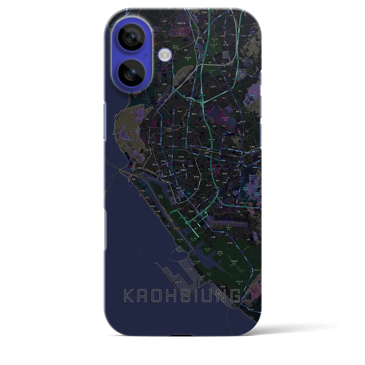 【高雄(台湾)】地図柄iPhoneケース(バックカバータイプ)