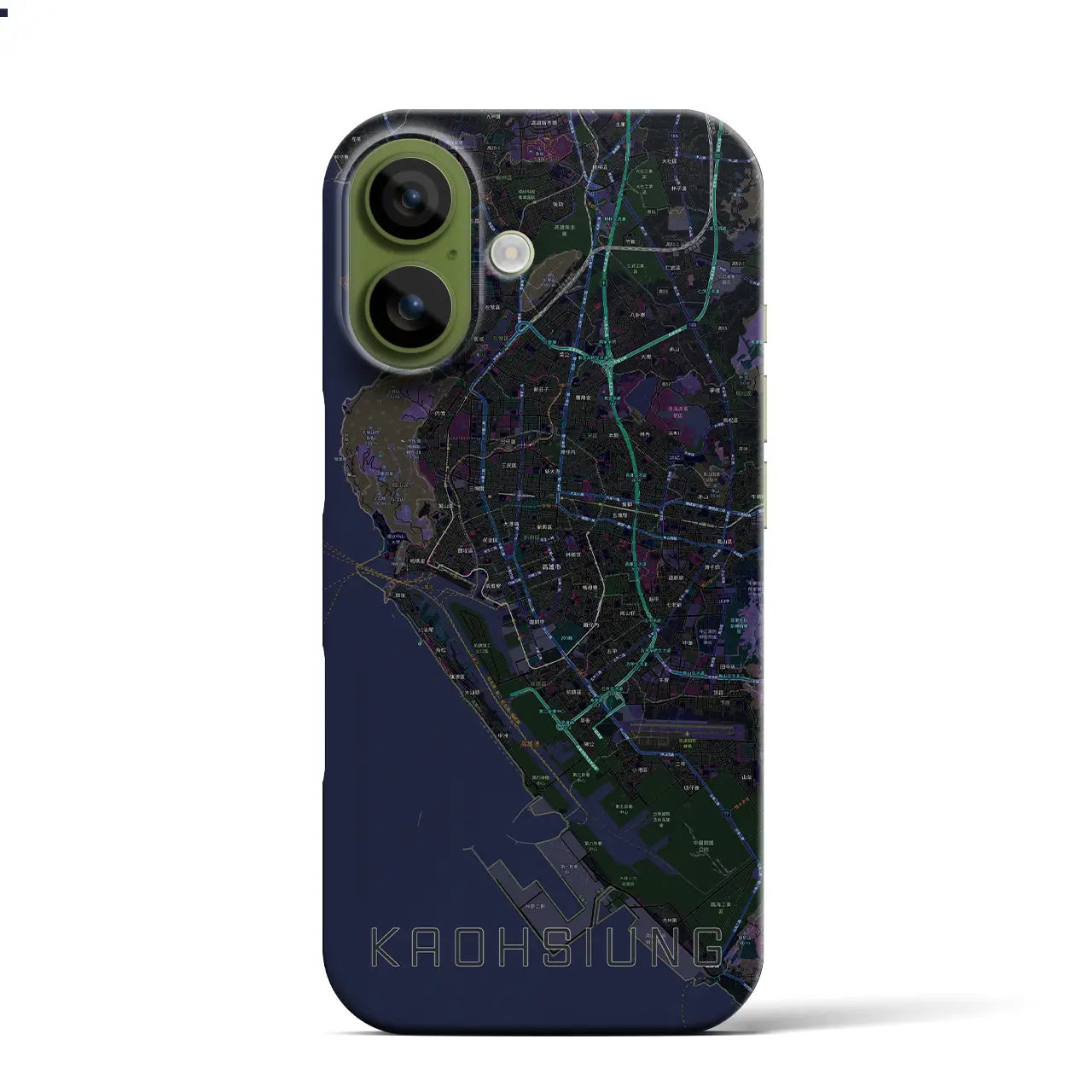 【高雄(台湾)】地図柄iPhoneケース(バックカバータイプ)