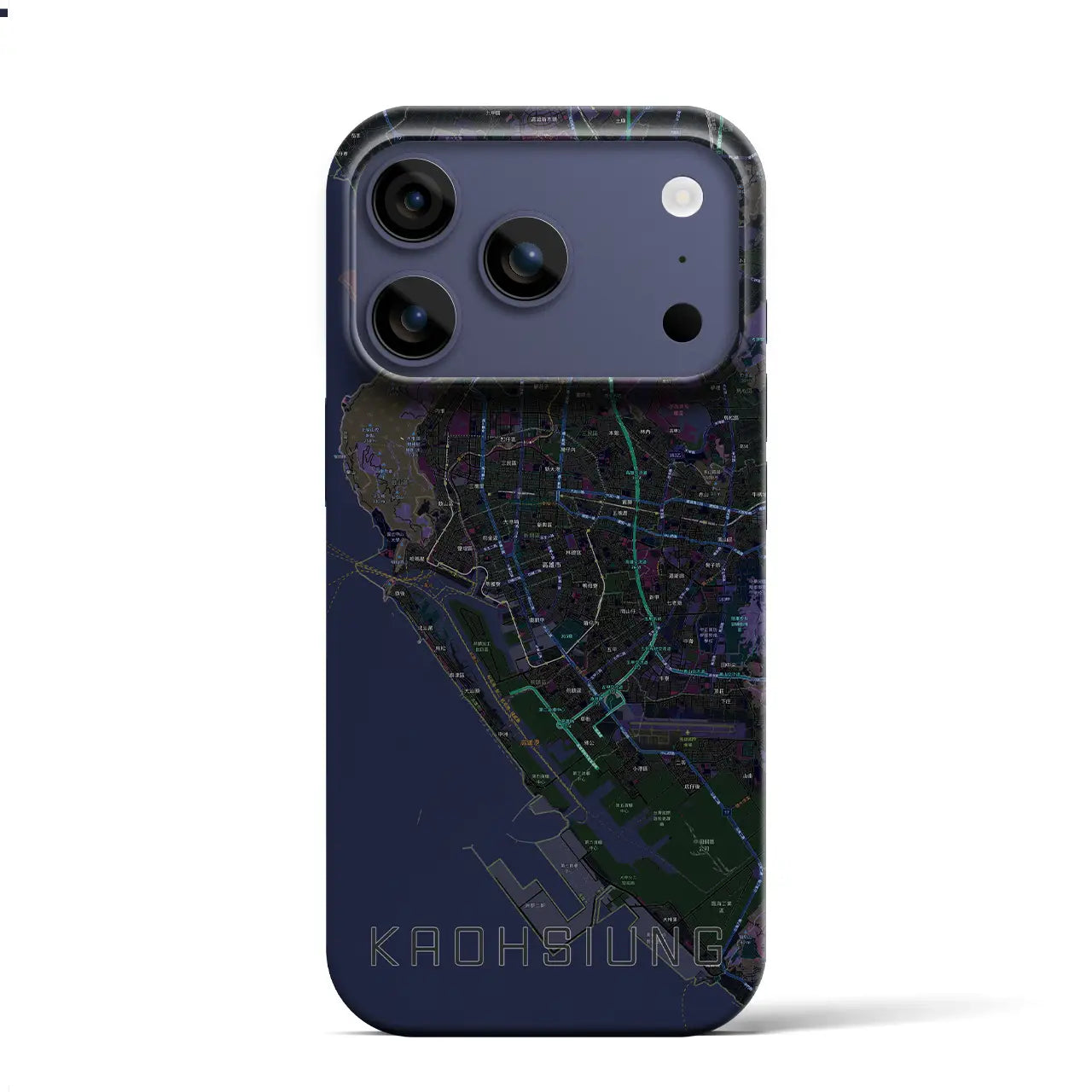 【高雄(台湾)】地図柄iPhoneケース(バックカバータイプ)