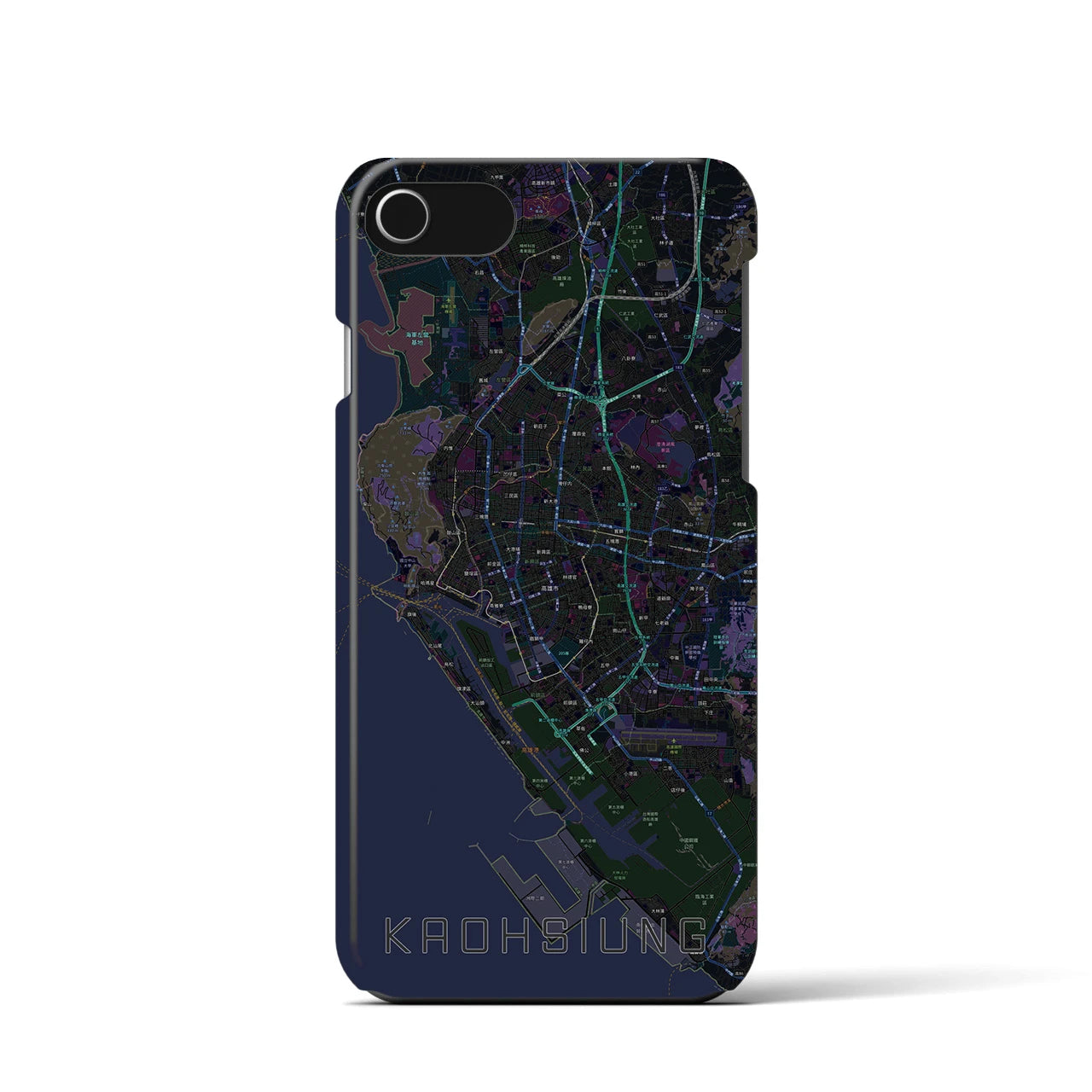 【高雄(台湾)】地図柄iPhoneケース(バックカバータイプ)