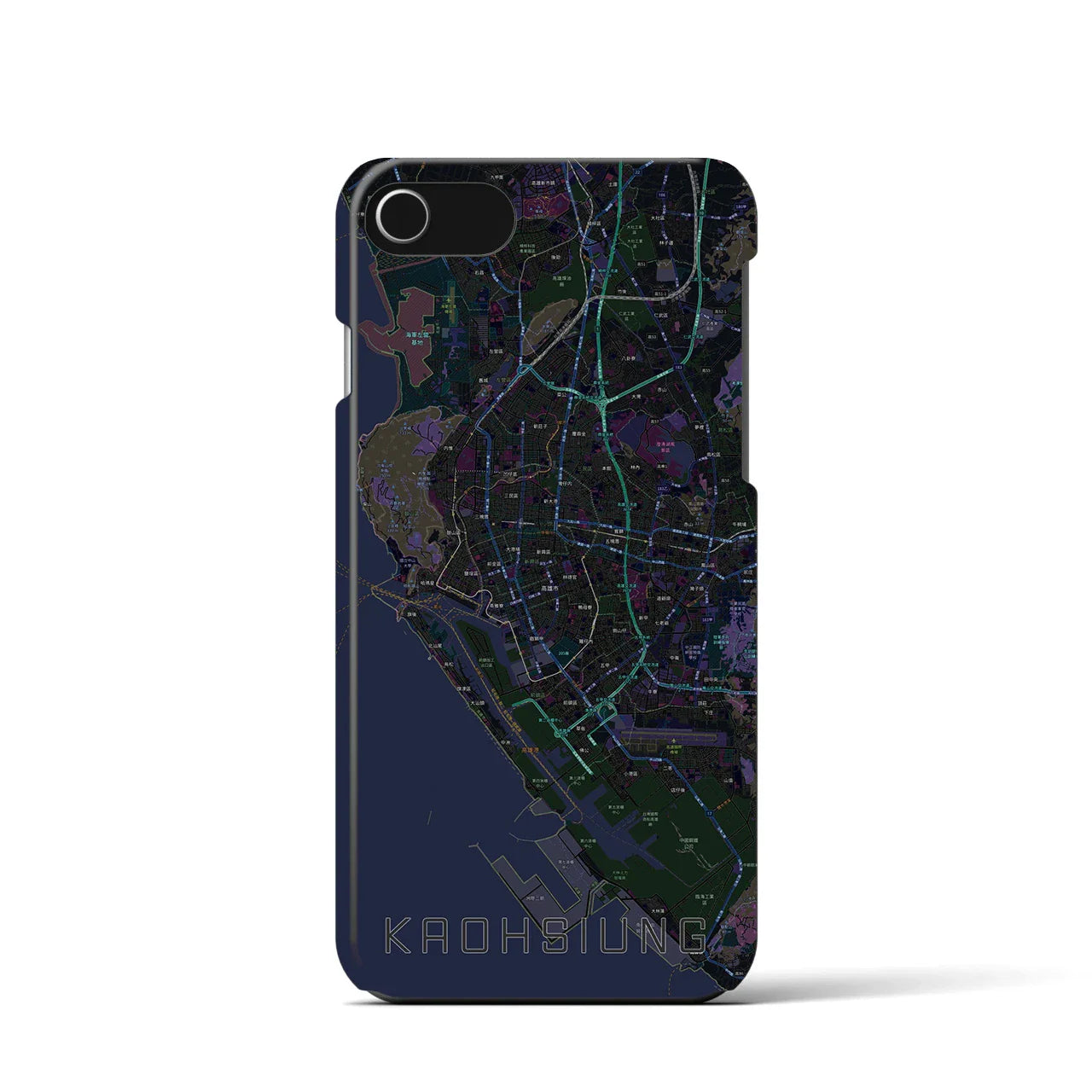【高雄(台湾)】地図柄iPhoneケース(バックカバータイプ)