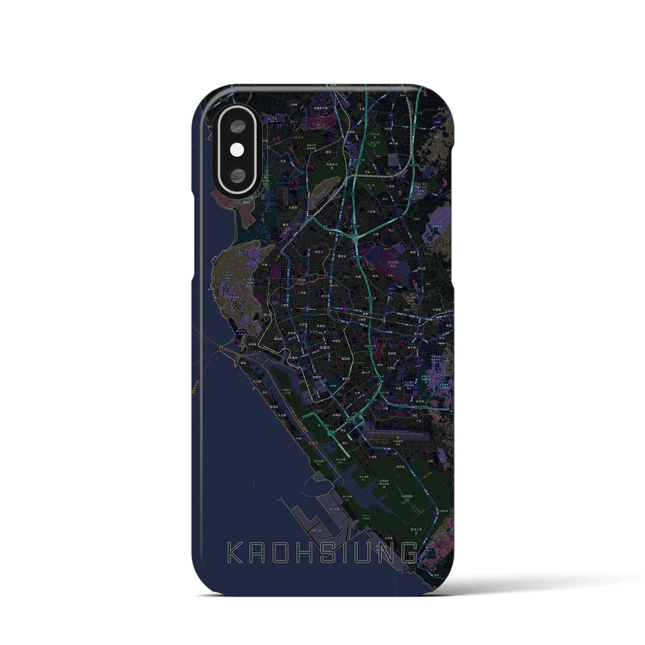 【高雄(台湾)】地図柄iPhoneケース(バックカバータイプ)