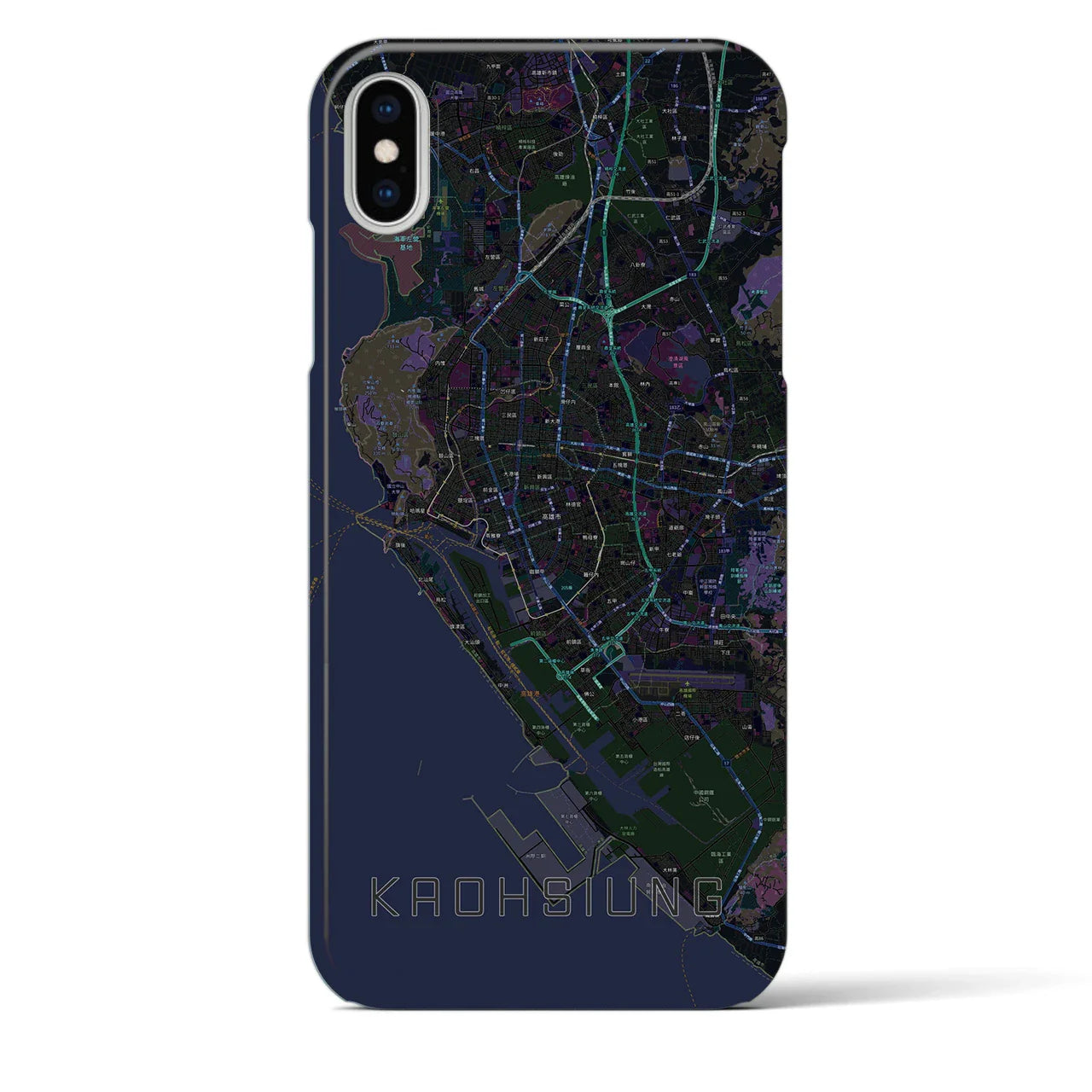 【高雄(台湾)】地図柄iPhoneケース(バックカバータイプ)