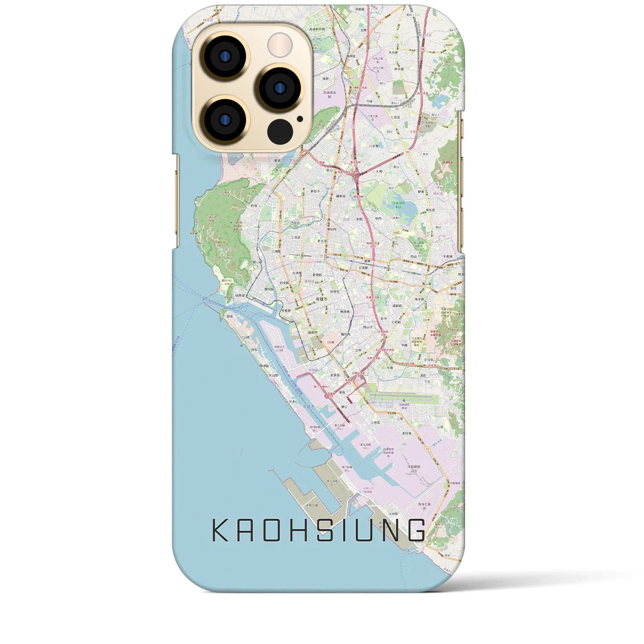 【高雄(台湾)】地図柄iPhoneケース(バックカバータイプ)