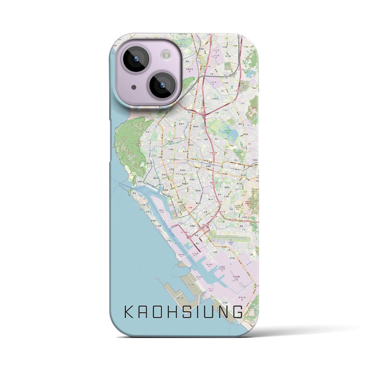 【高雄(台湾)】地図柄iPhoneケース(バックカバータイプ)