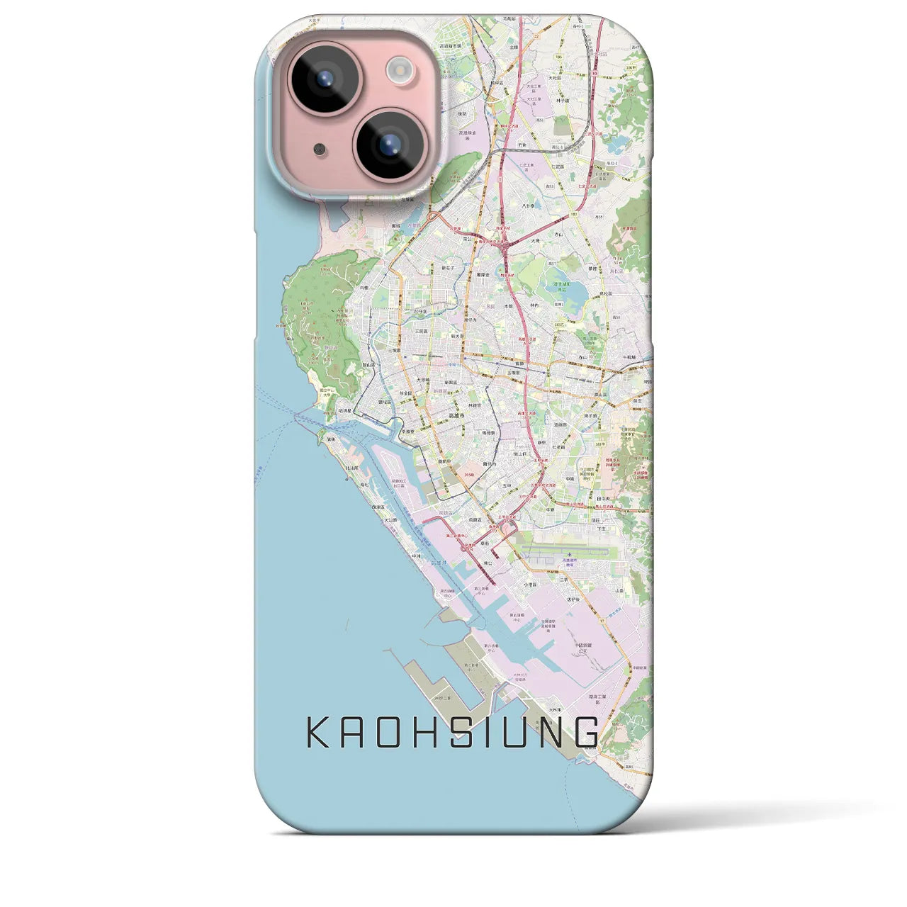 【高雄(台湾)】地図柄iPhoneケース(バックカバータイプ)