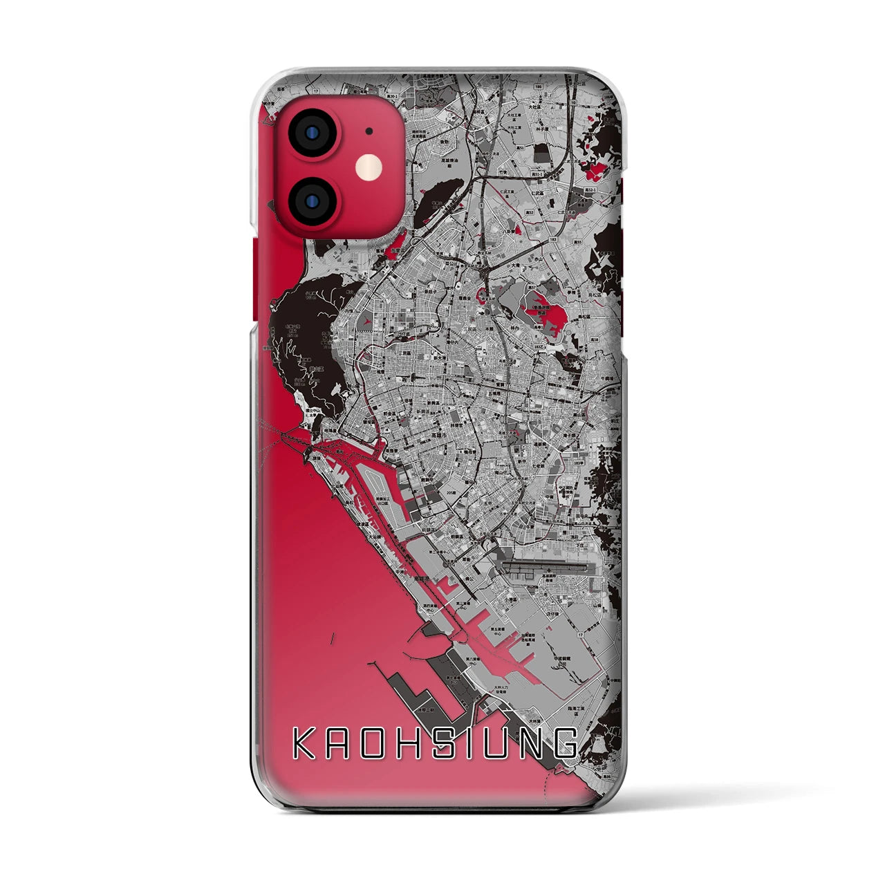 【高雄(台湾)】地図柄iPhoneケース(クリアタイプ)
