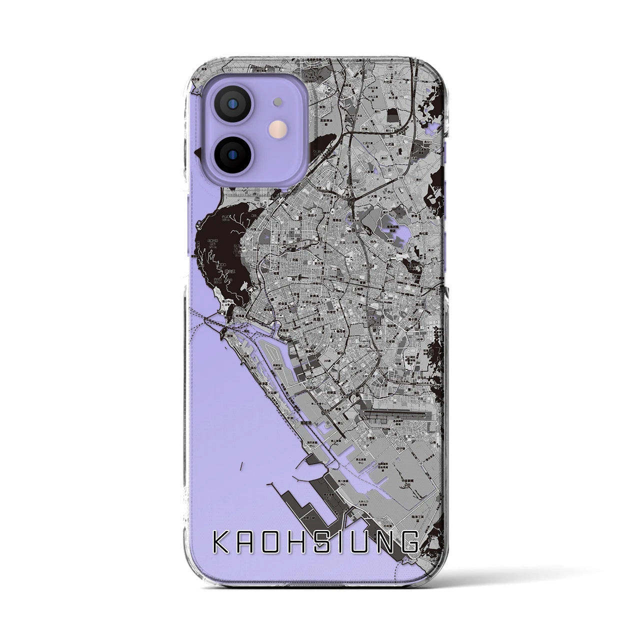 【高雄(台湾)】地図柄iPhoneケース(クリアタイプ)