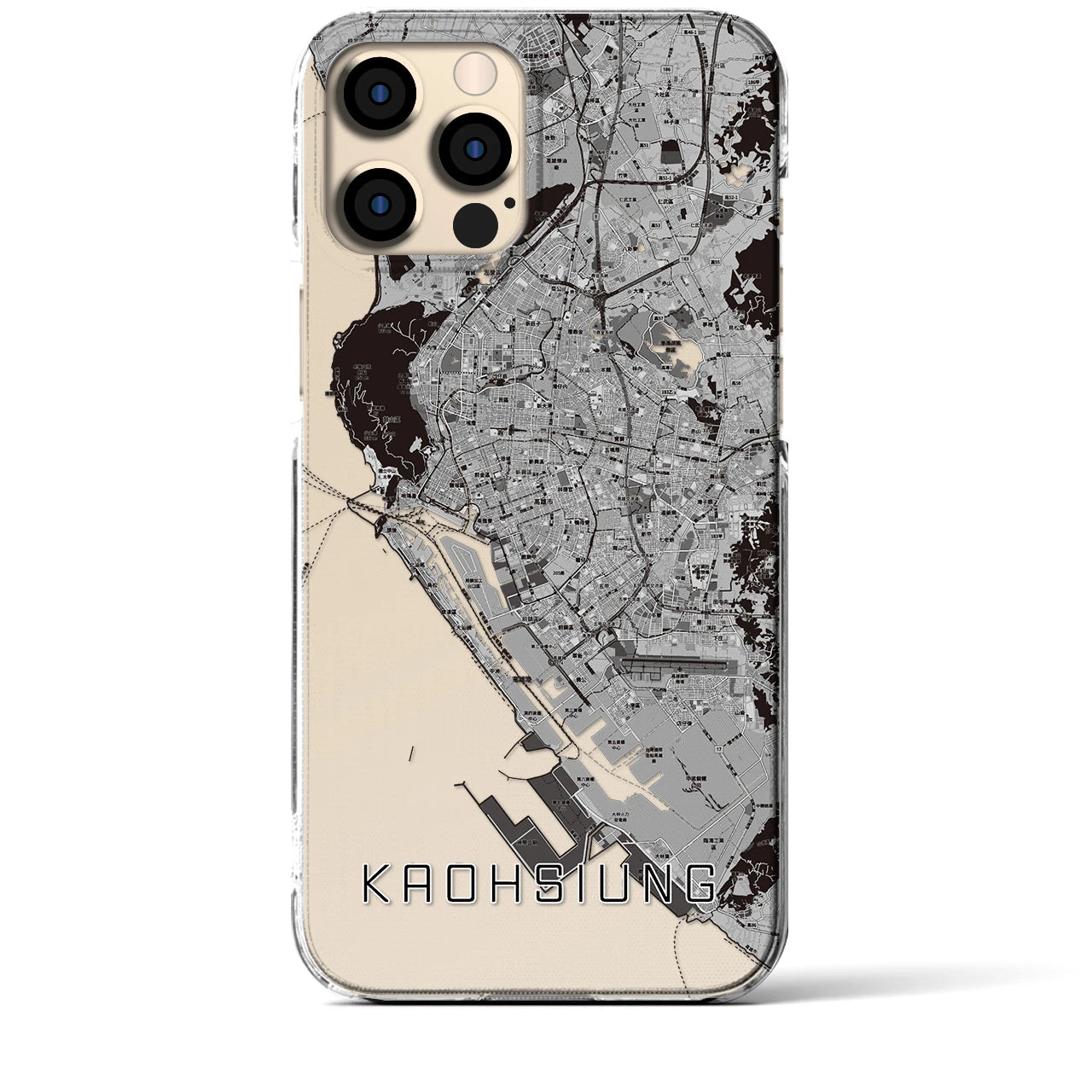 【高雄(台湾)】地図柄iPhoneケース(クリアタイプ)