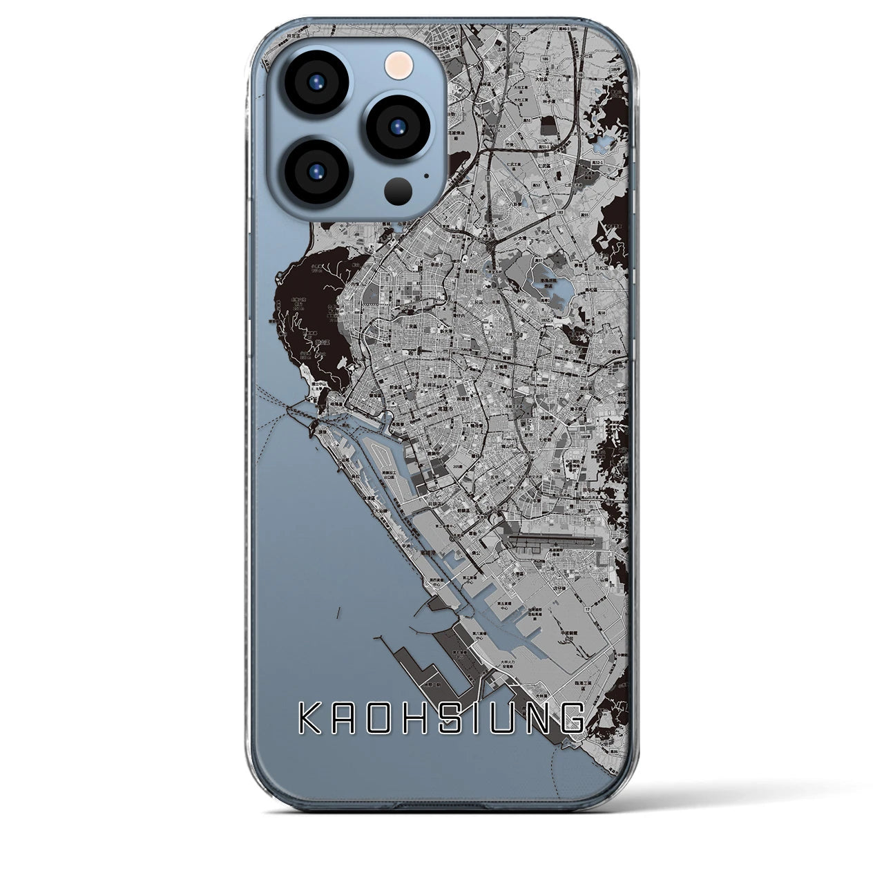 【高雄(台湾)】地図柄iPhoneケース(クリアタイプ)