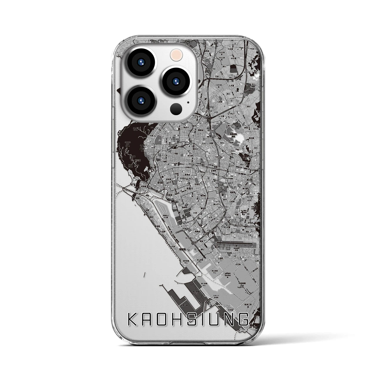 【高雄(台湾)】地図柄iPhoneケース(クリアタイプ)