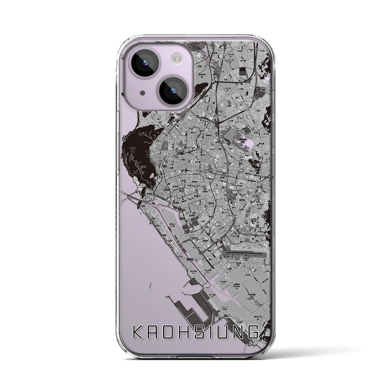 【高雄(台湾)】地図柄iPhoneケース(クリアタイプ)