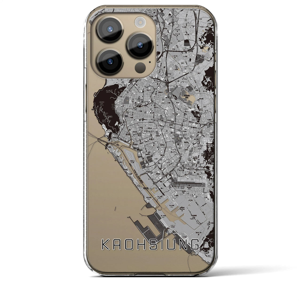 【高雄(台湾)】地図柄iPhoneケース(クリアタイプ)