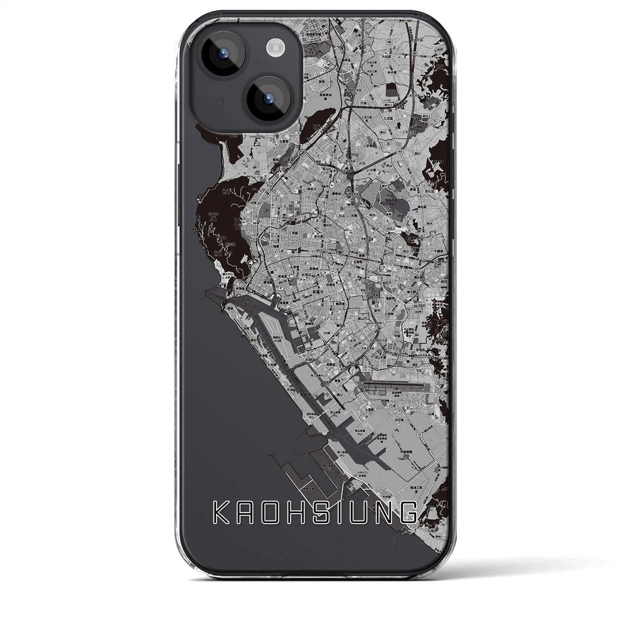 【高雄(台湾)】地図柄iPhoneケース(クリアタイプ)