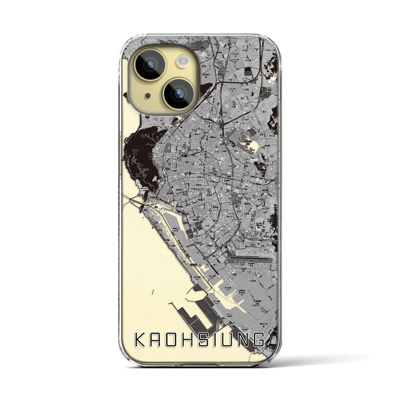 【高雄(台湾)】地図柄iPhoneケース(クリアタイプ)