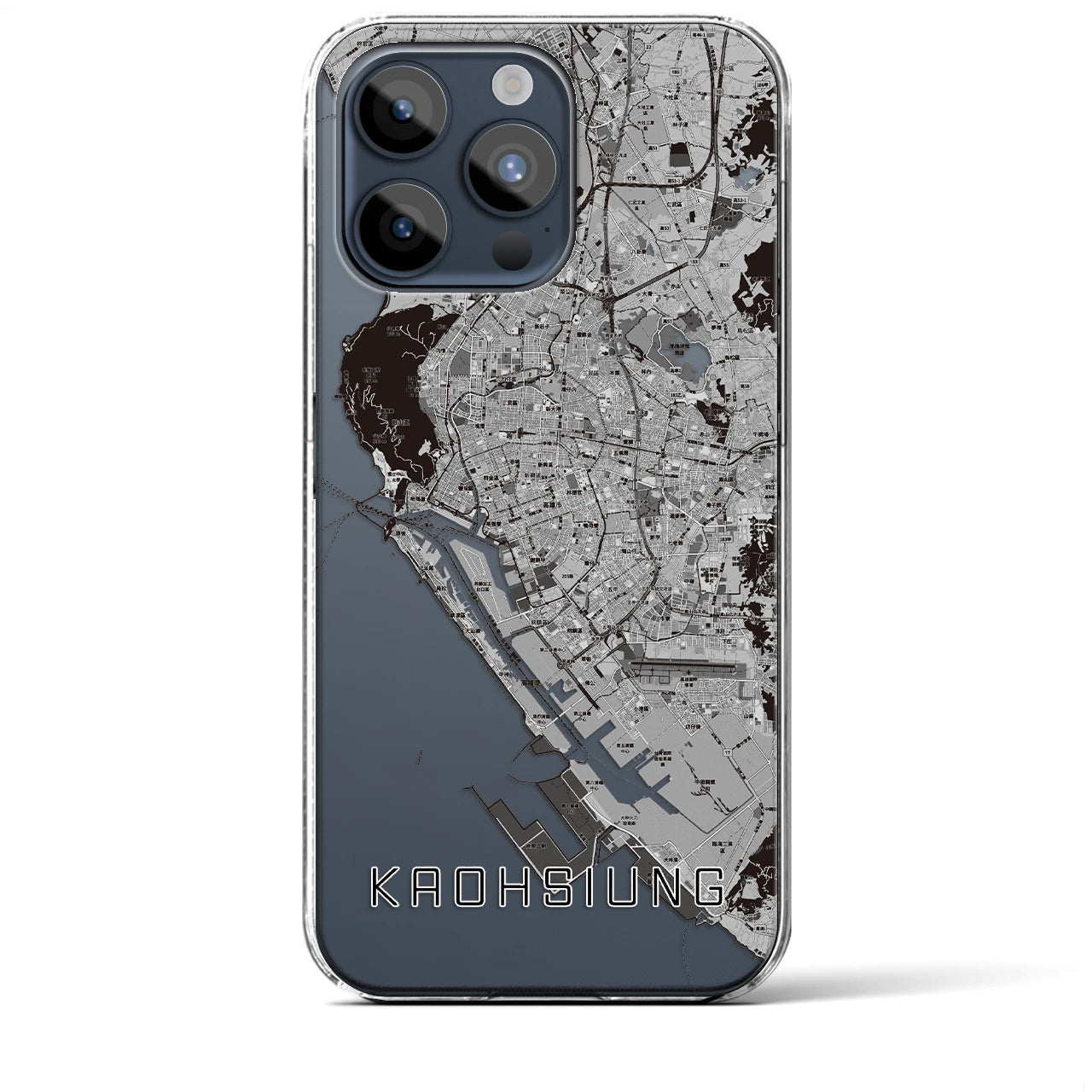 【高雄(台湾)】地図柄iPhoneケース(クリアタイプ)