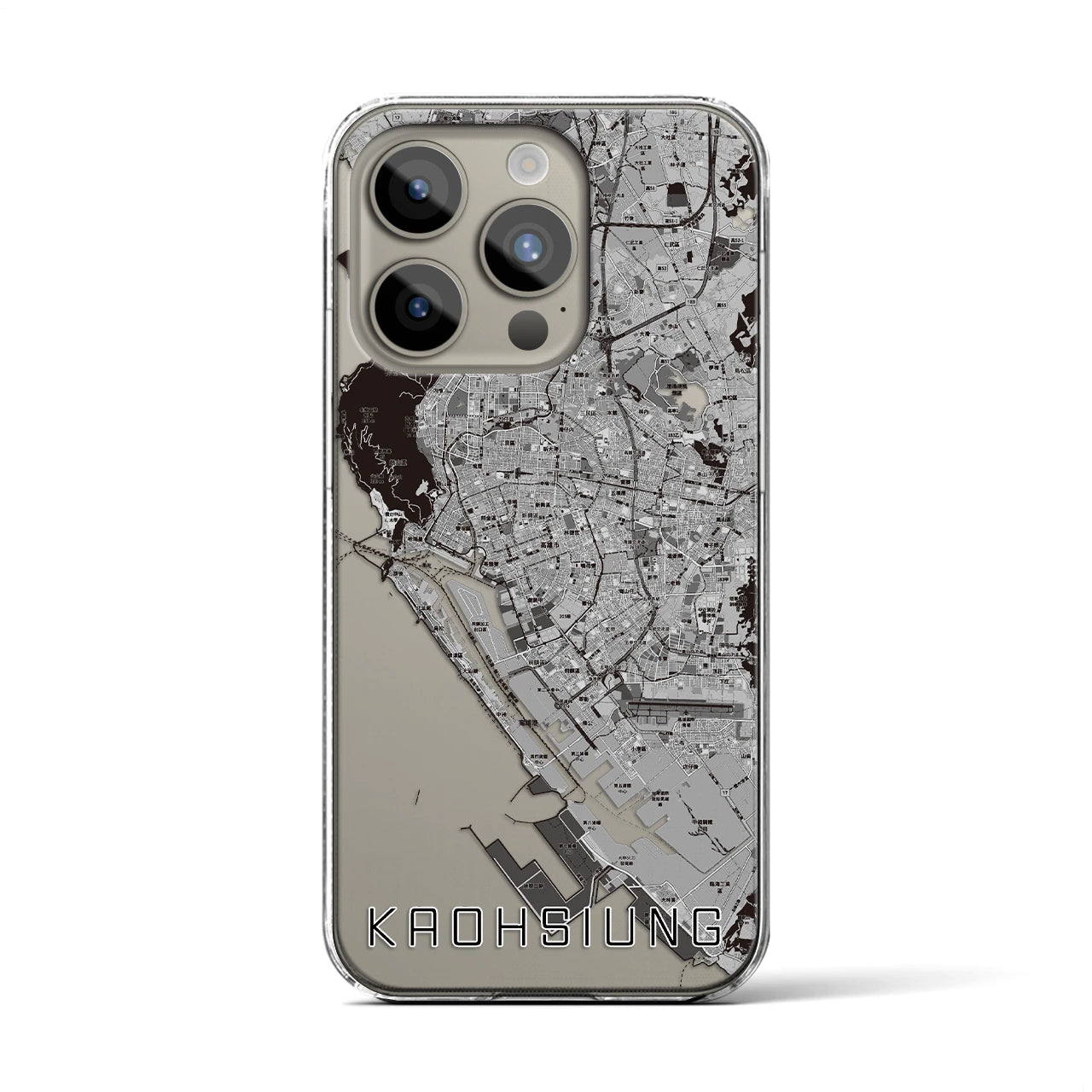 【高雄(台湾)】地図柄iPhoneケース(クリアタイプ)