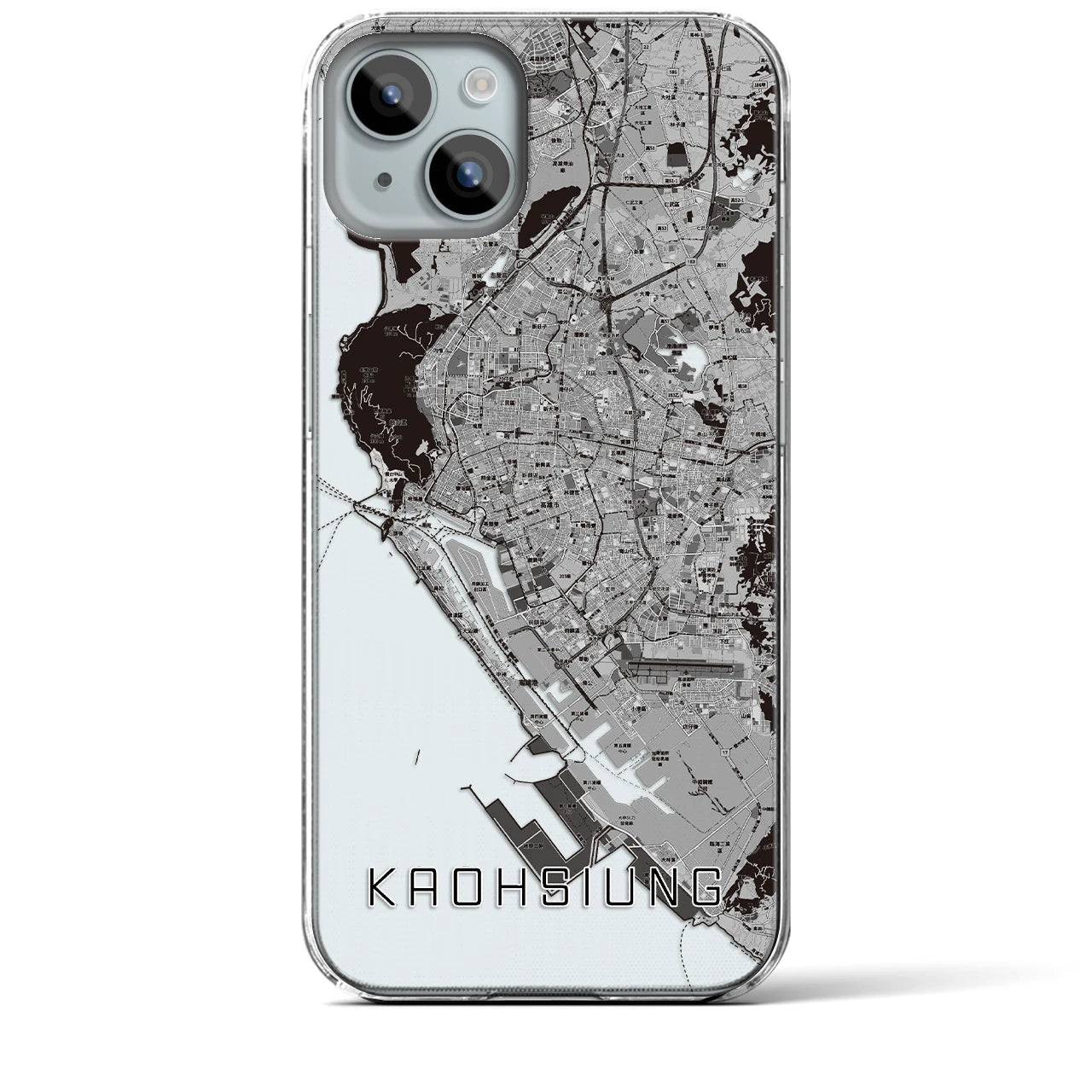 【高雄(台湾)】地図柄iPhoneケース(クリアタイプ)