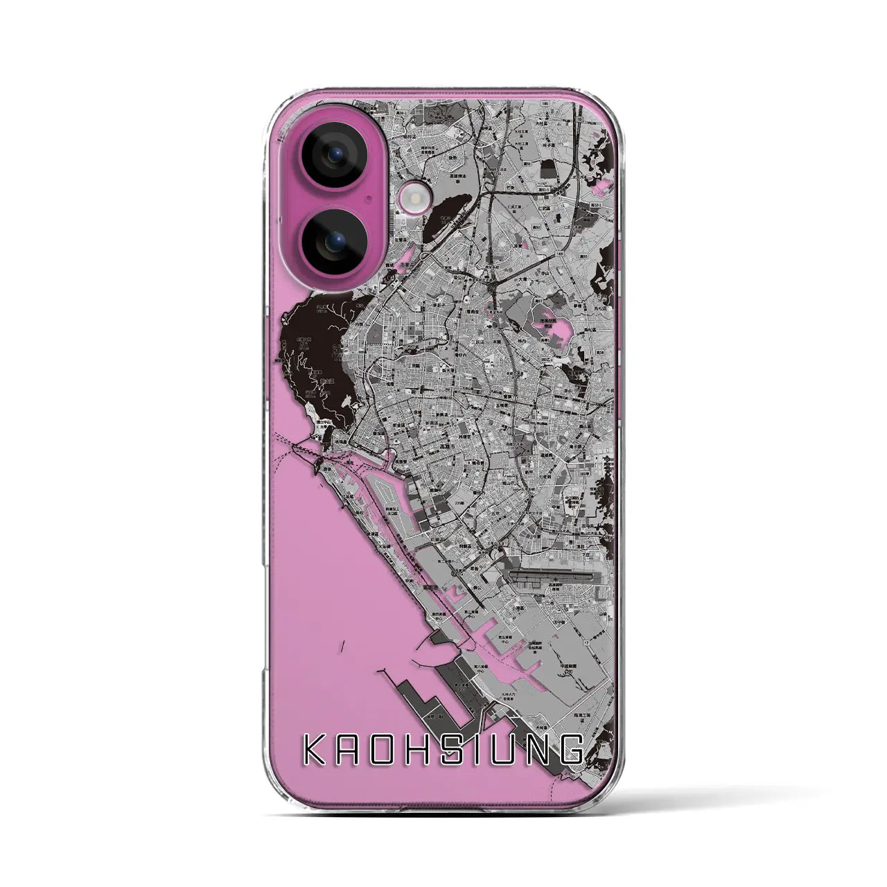 【高雄(台湾)】地図柄iPhoneケース(クリアタイプ)