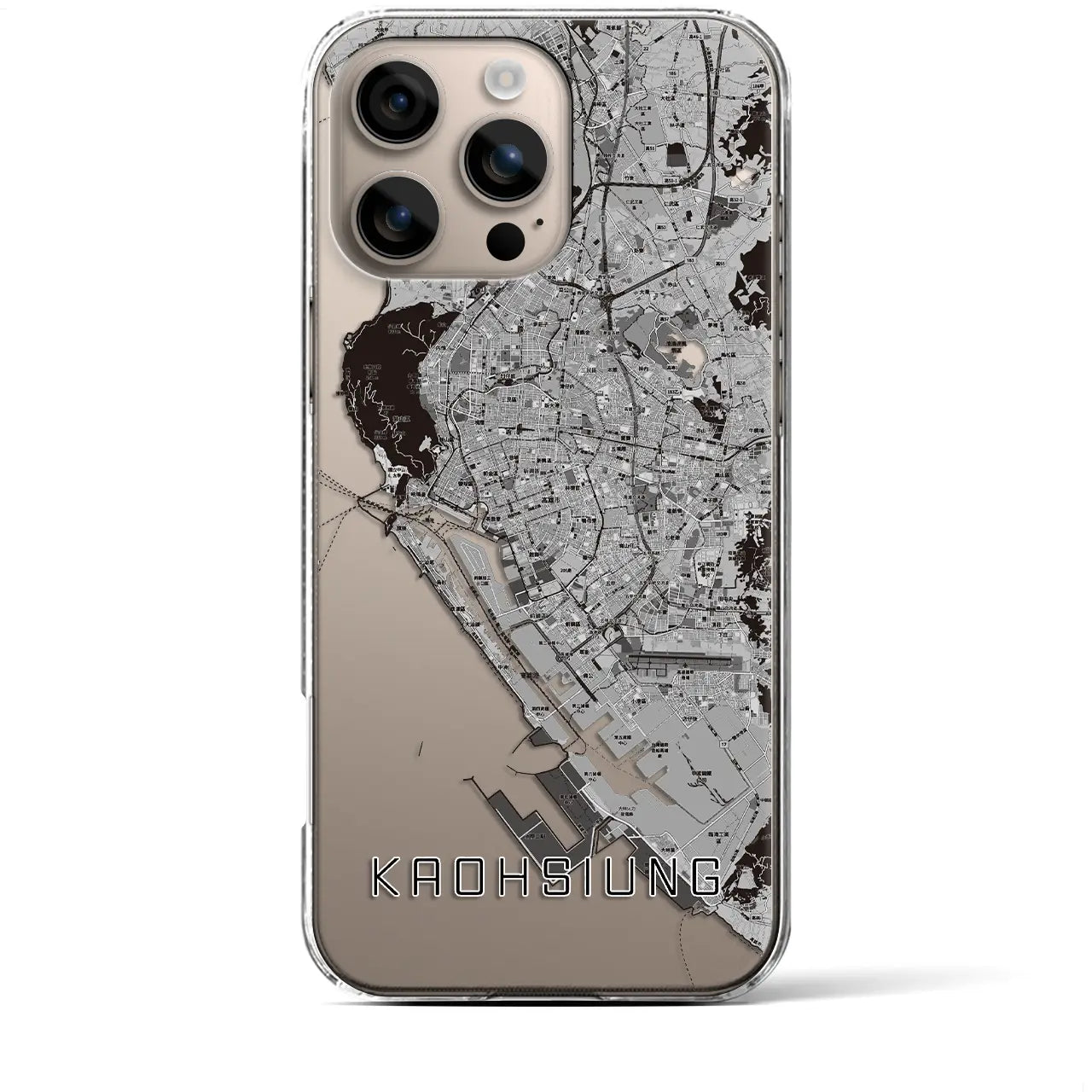 【高雄(台湾)】地図柄iPhoneケース(クリアタイプ)