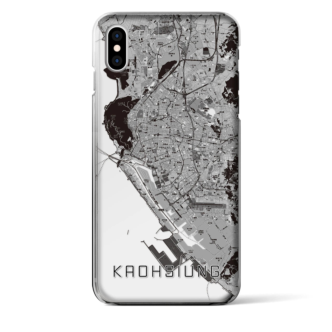 【高雄(台湾)】地図柄iPhoneケース(クリアタイプ)