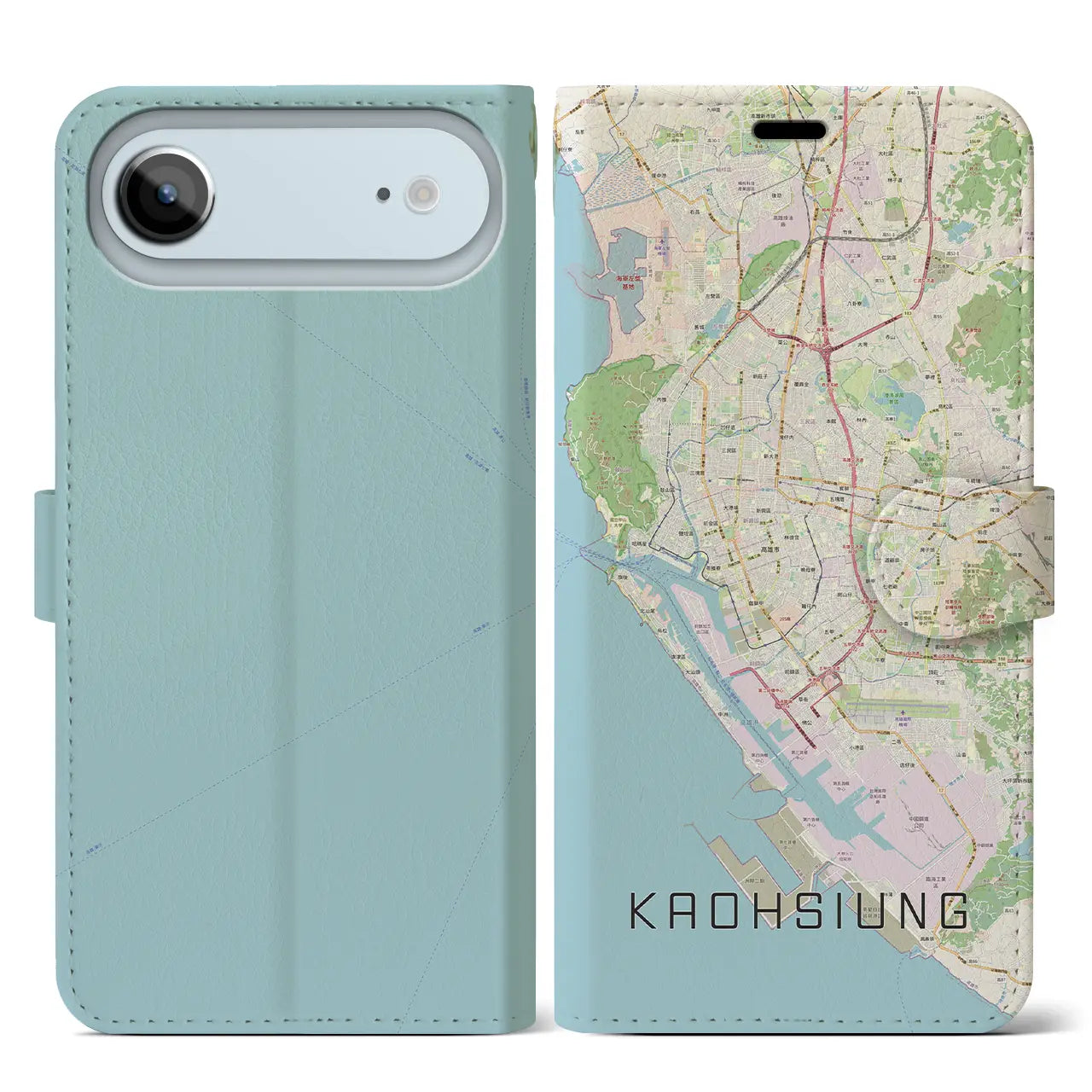 【高雄(台湾)】地図柄iPhoneケース(手帳タイプ)