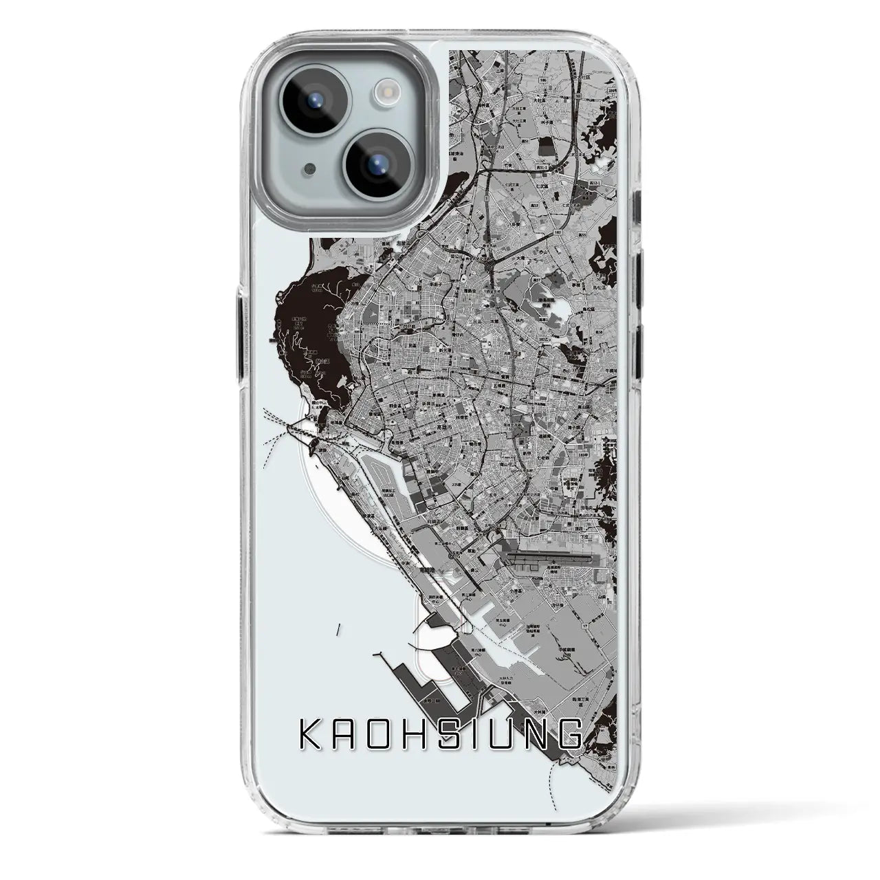 【高雄(台湾)】地図柄iPhoneケース(MagSafeタイプ)