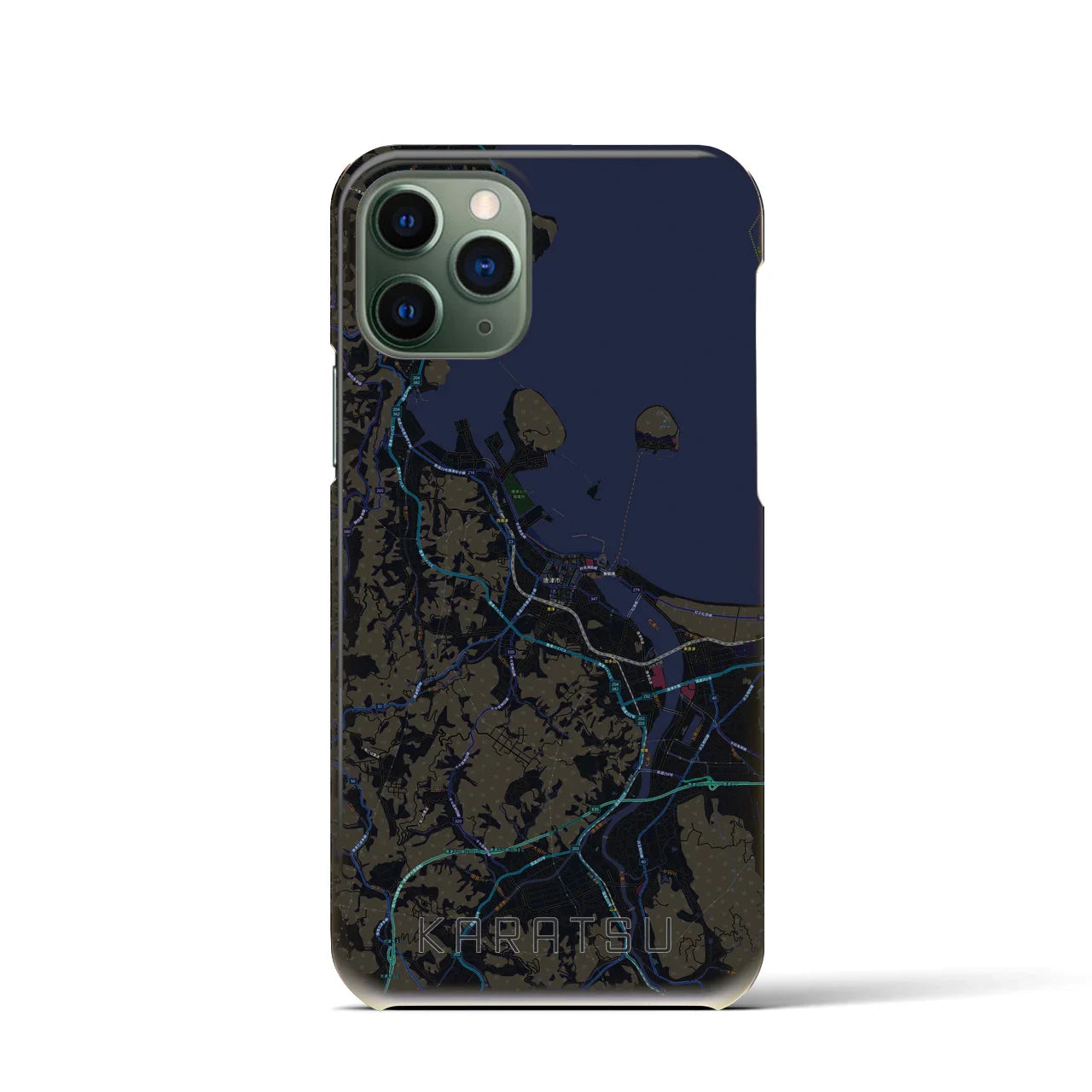 【唐津(佐賀県)】地図柄iPhoneケース(バックカバータイプ)