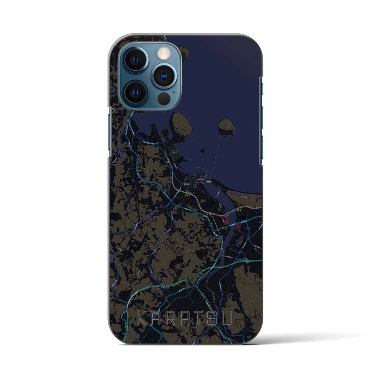 【唐津(佐賀県)】地図柄iPhoneケース(バックカバータイプ)