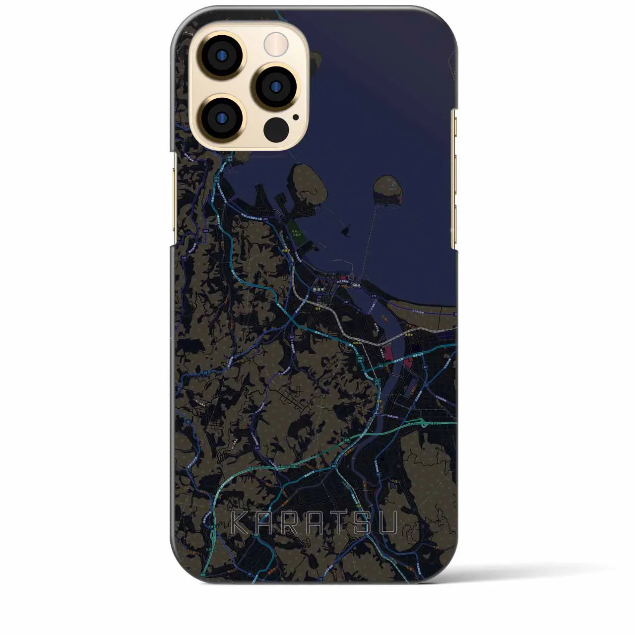 【唐津(佐賀県)】地図柄iPhoneケース(バックカバータイプ)