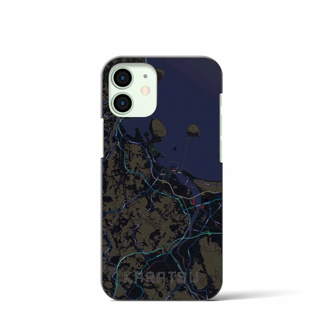 【唐津(佐賀県)】地図柄iPhoneケース(バックカバータイプ)