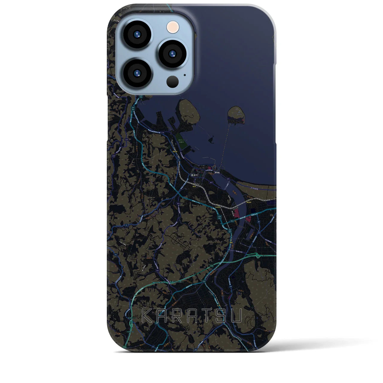 【唐津(佐賀県)】地図柄iPhoneケース(バックカバータイプ)