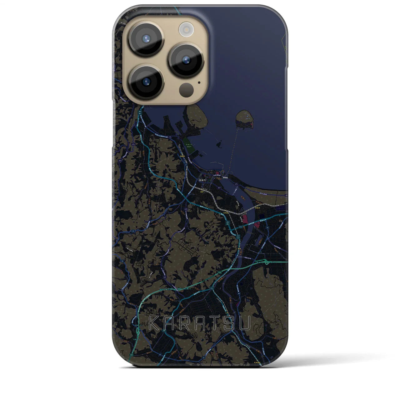 【唐津(佐賀県)】地図柄iPhoneケース(バックカバータイプ)