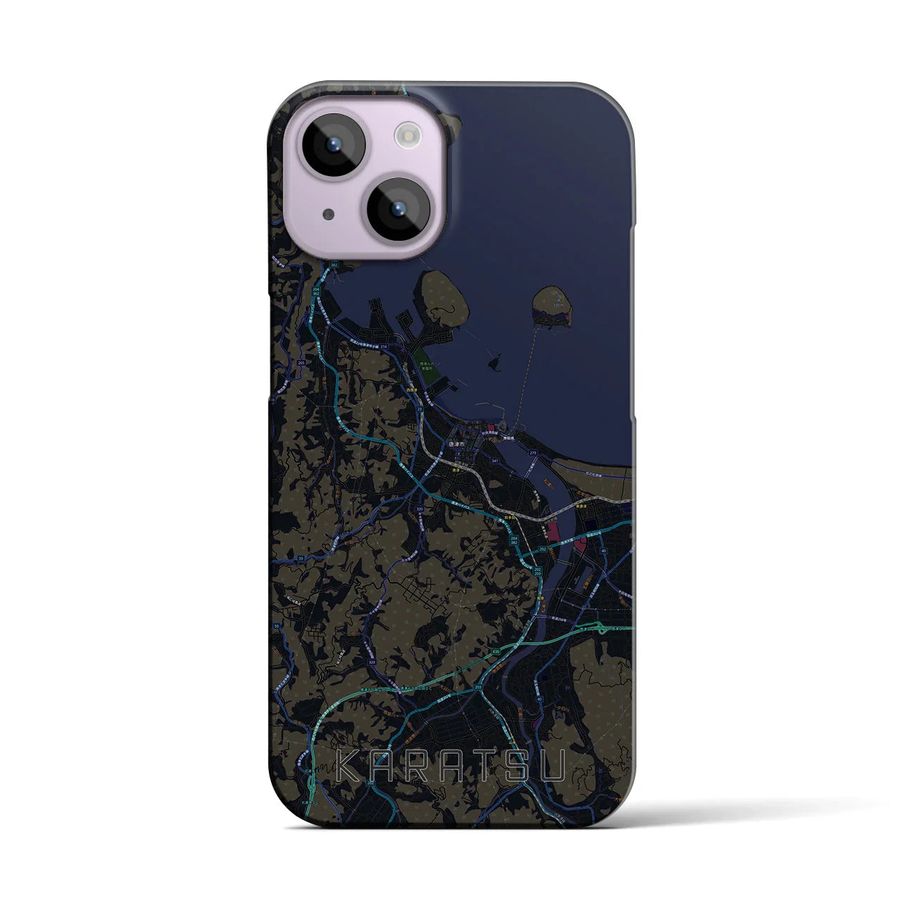 【唐津(佐賀県)】地図柄iPhoneケース(バックカバータイプ)