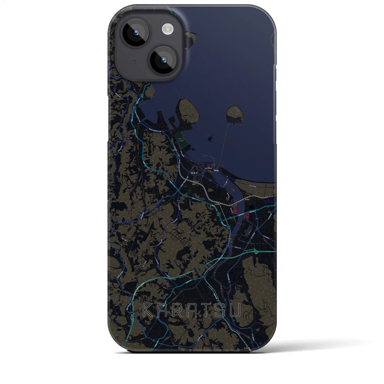 【唐津(佐賀県)】地図柄iPhoneケース(バックカバータイプ)