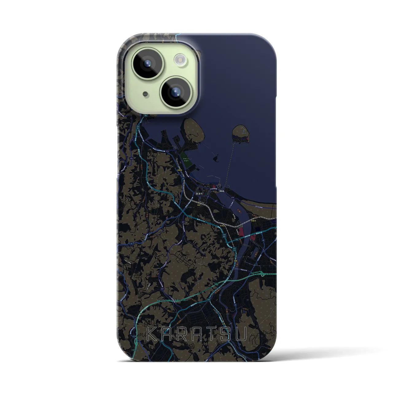 【唐津(佐賀県)】地図柄iPhoneケース(バックカバータイプ)