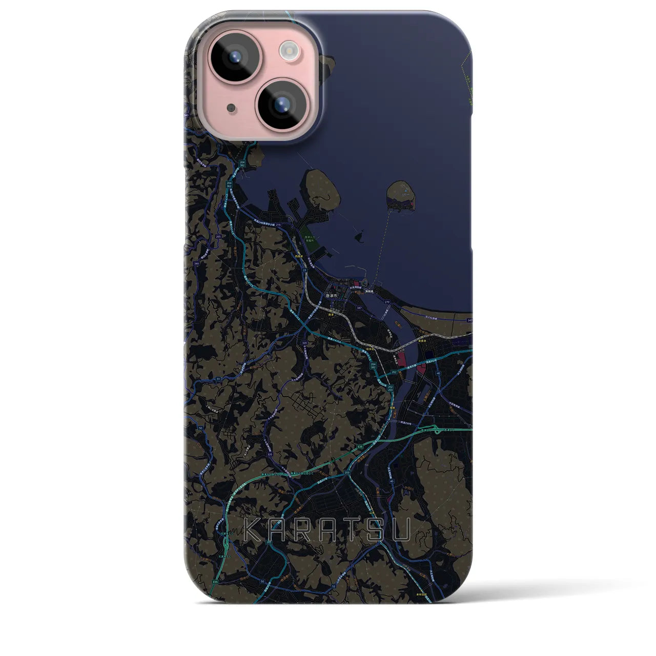 【唐津(佐賀県)】地図柄iPhoneケース(バックカバータイプ)