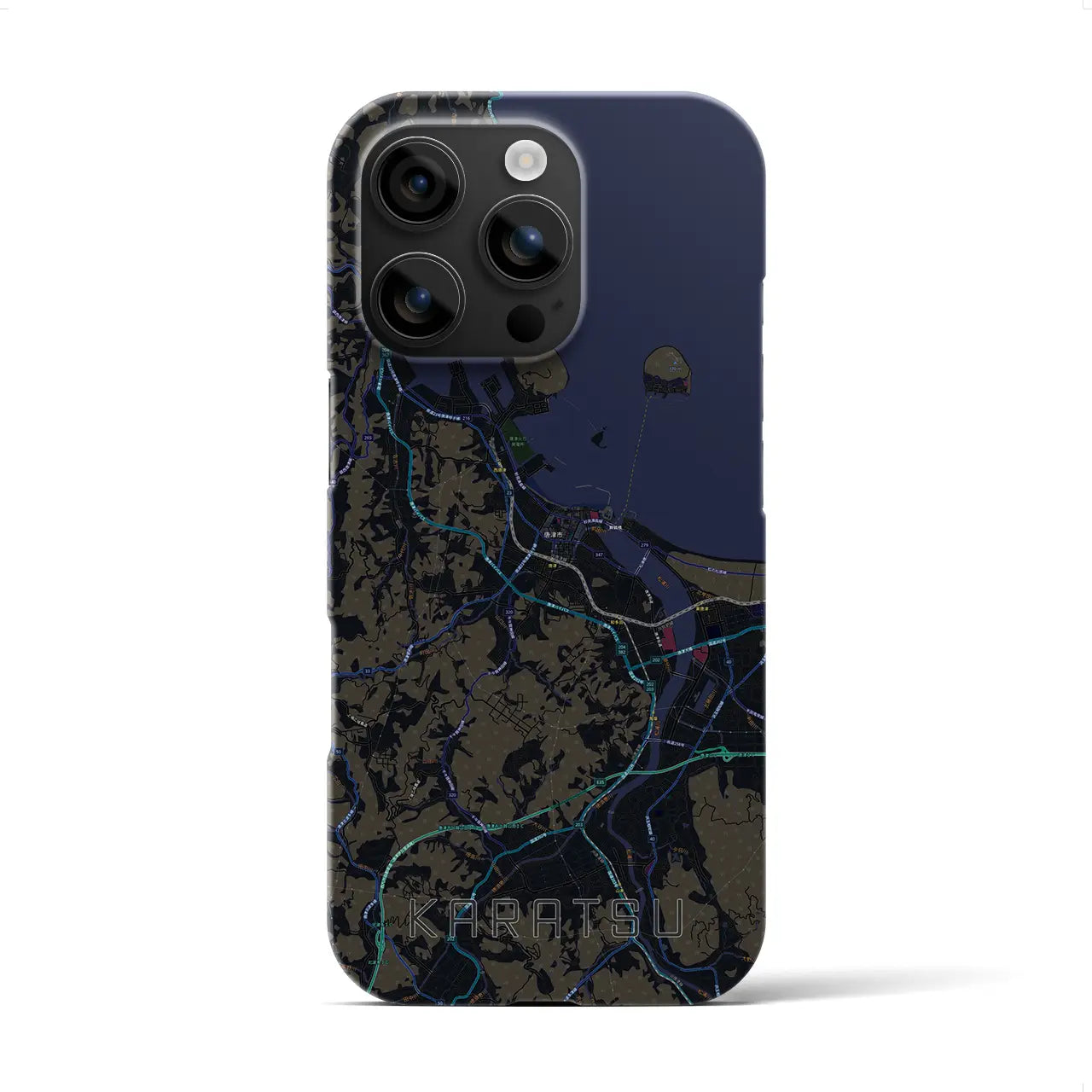 【唐津(佐賀県)】地図柄iPhoneケース(バックカバータイプ)