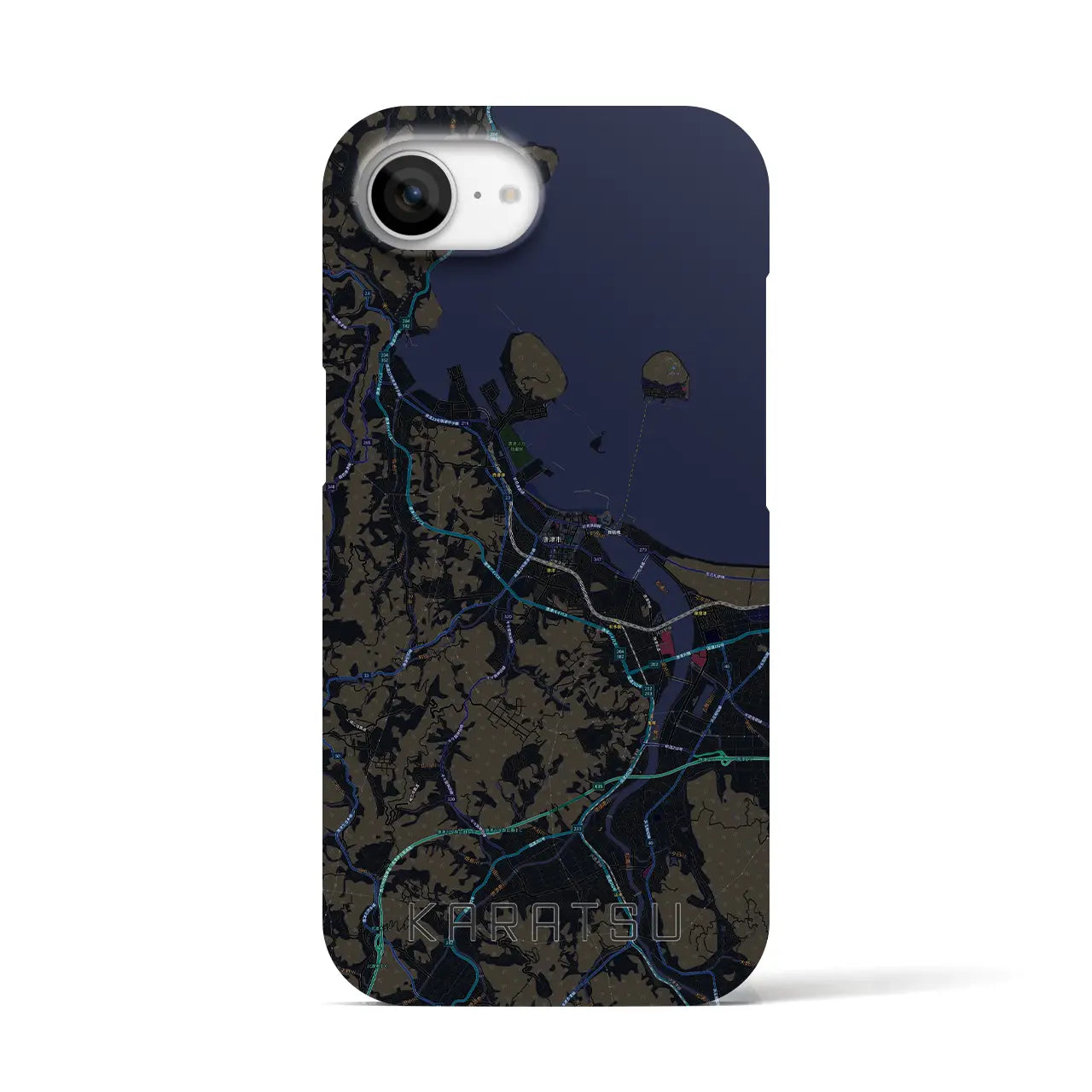 【唐津(佐賀県)】地図柄iPhoneケース(バックカバータイプ)