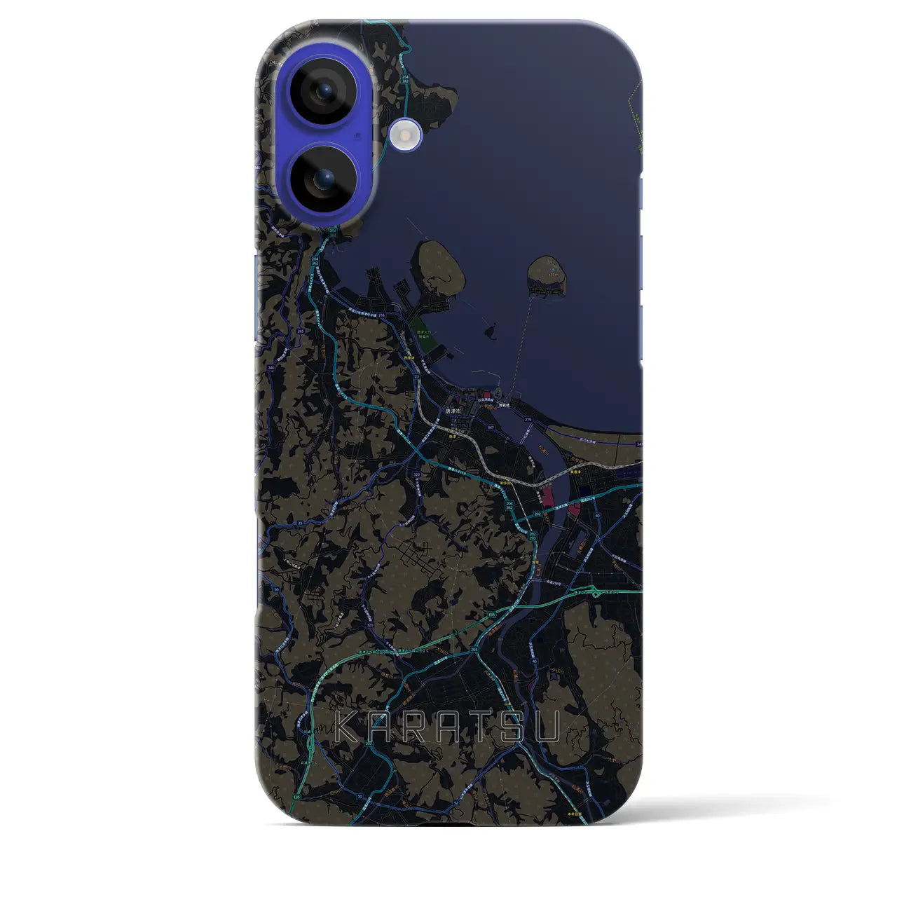 【唐津(佐賀県)】地図柄iPhoneケース(バックカバータイプ)