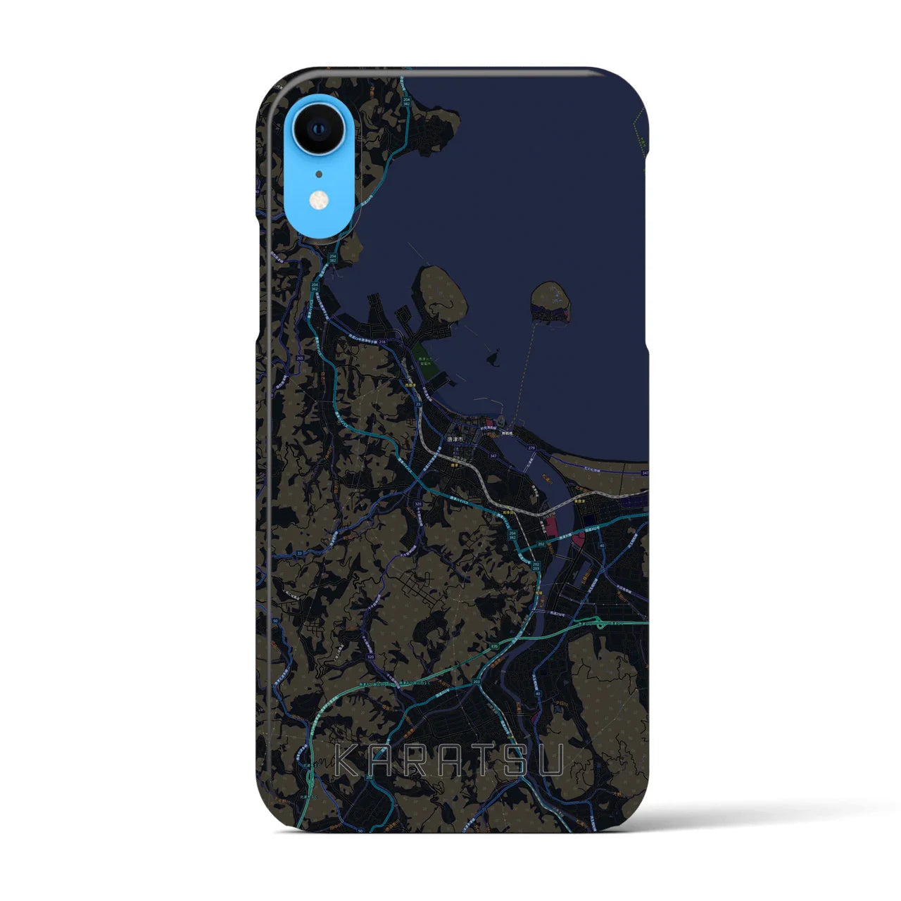 【唐津(佐賀県)】地図柄iPhoneケース(バックカバータイプ)