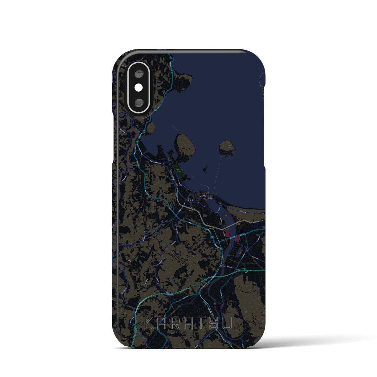 【唐津(佐賀県)】地図柄iPhoneケース(バックカバータイプ)