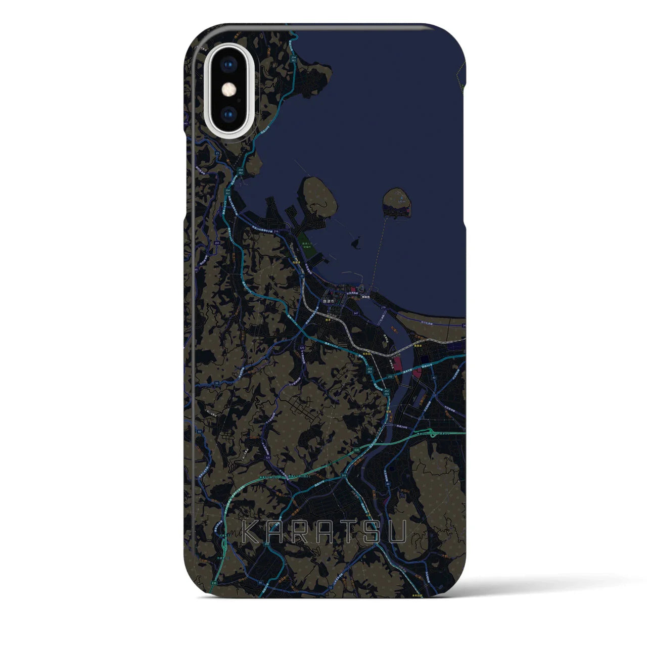 【唐津(佐賀県)】地図柄iPhoneケース(バックカバータイプ)
